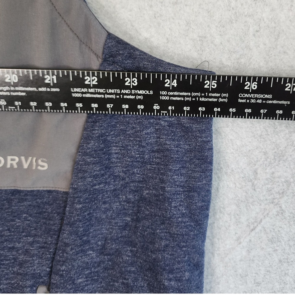 Orvis Vest Mens XL Blue Grey Wool Blend Fleece Lined Full Zip Gorpcore Outdoor‎ - Picture 4 of 8